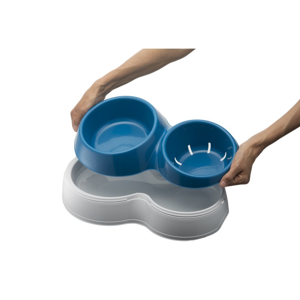 Bama Tierfutternapf mit Wasserreservoir 33x20x9 cm sortiert