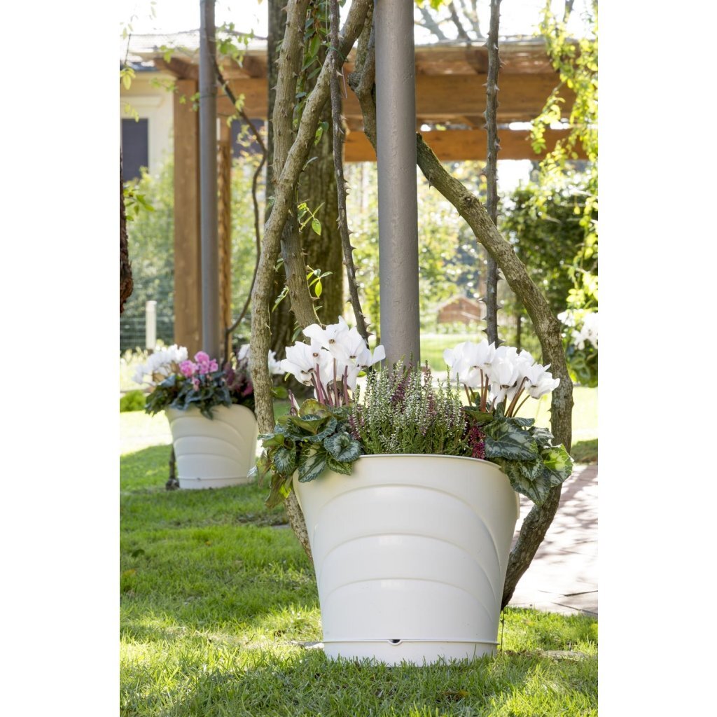 Bama Tulipano Blumentopf 5l 34,5x19x30 cm 4 Stück weiß