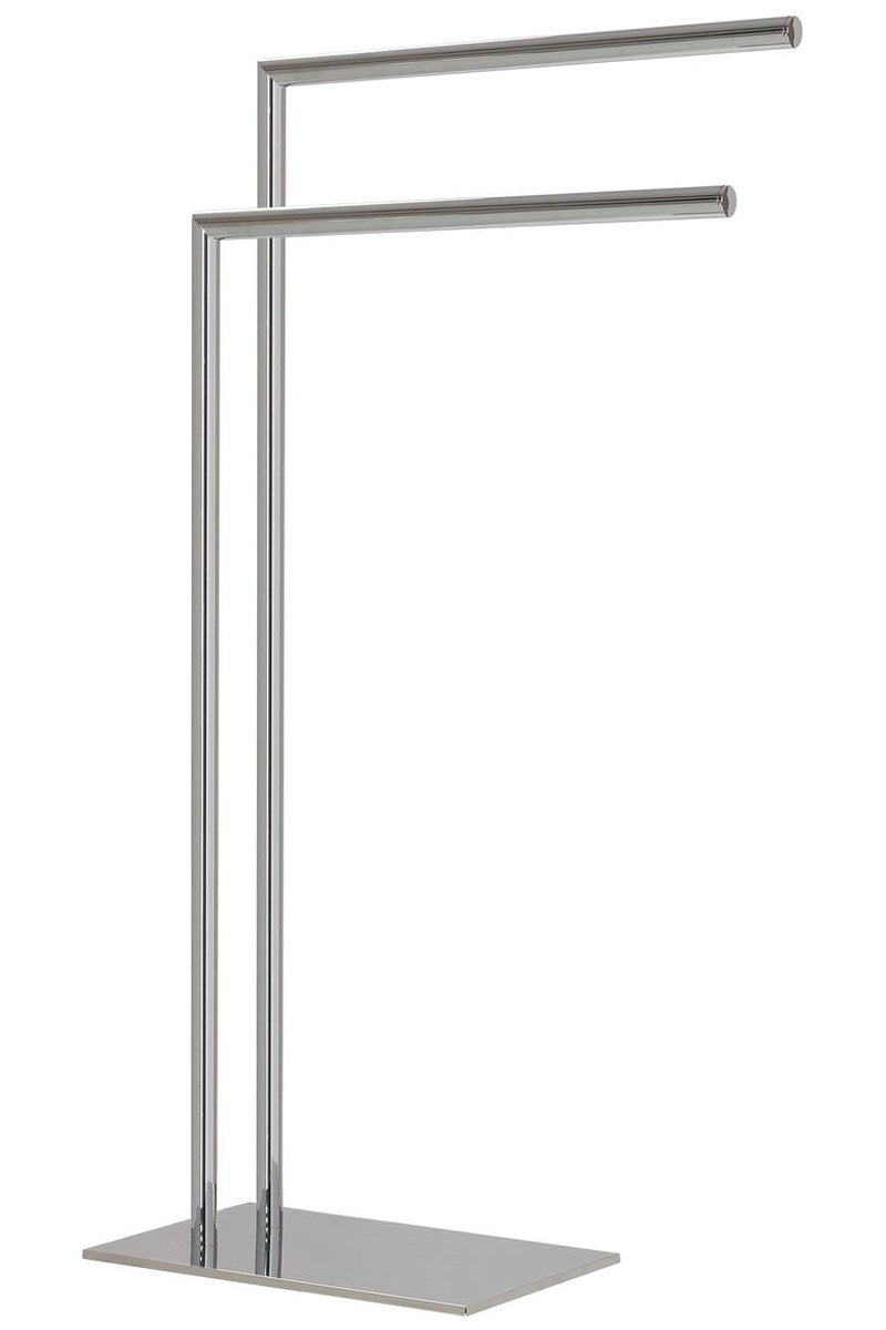 Sealskin tube - handdoekrek 2-armig vrijstaand - geschikt voor 2 handdoeken - chroom