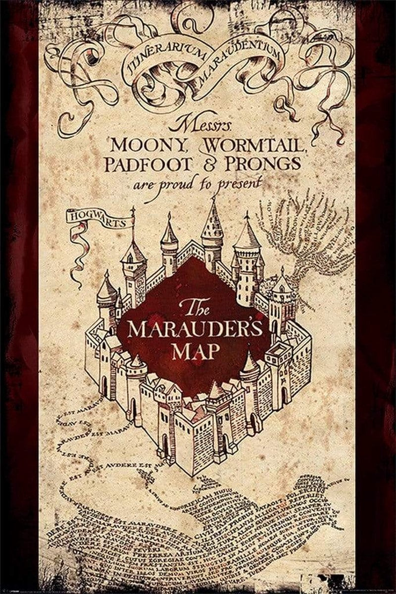 Harry Potter, die Rumtreiber, Kartenposter, 61 x 91,5 cm