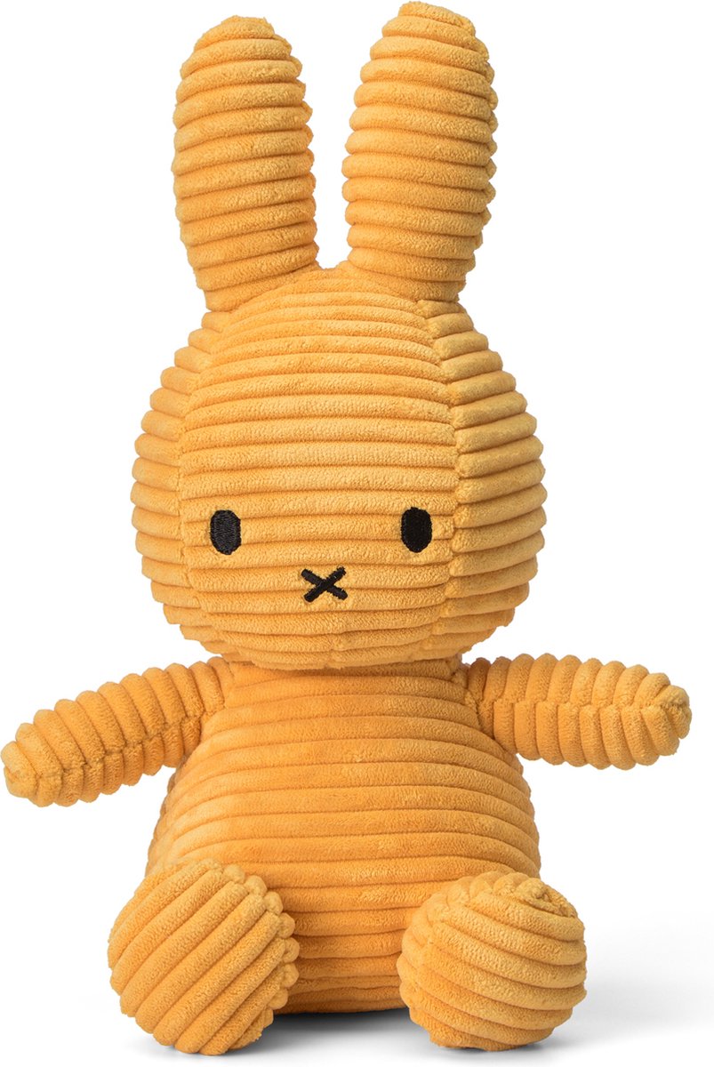 Bon ton toys nijntje - eco corduroy yellow - 23 cm - 9