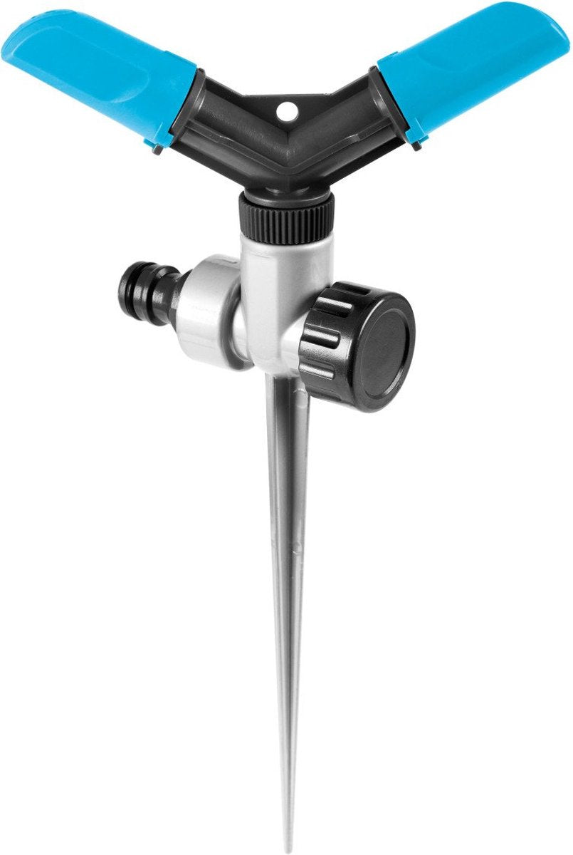 Cellfast 52-301 – Sprinkler – zweiarmiger rotierender Sprinkler auf Stiftbasis