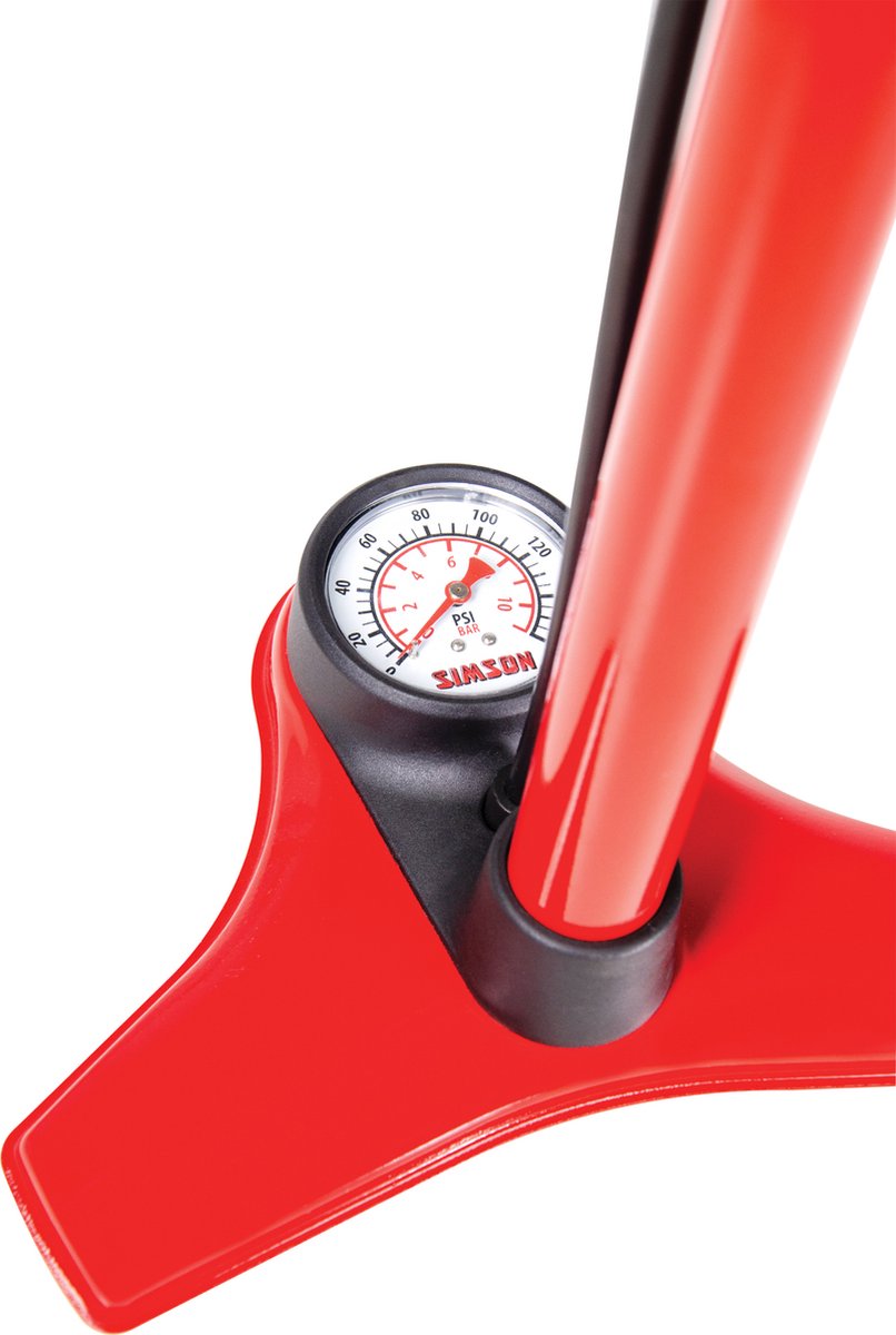 Fahrradpumpe ausgezeichnete Hochdruck 60 cm rot
