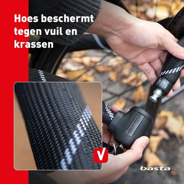 Axa Kettenschloss Basta cl 85-110 schwarz Art 2**