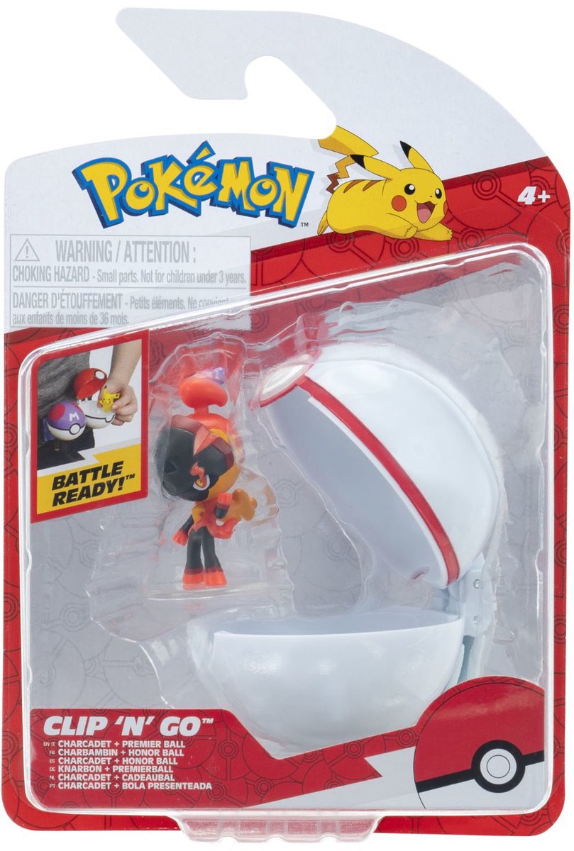 Jazwares Pokémon – Clip n Go Charcadet Premier Ball