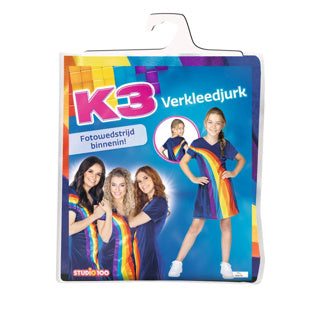 K3 Verkleidung - Regenbogenkleid Blau 3 5 Jahre - Größe 116