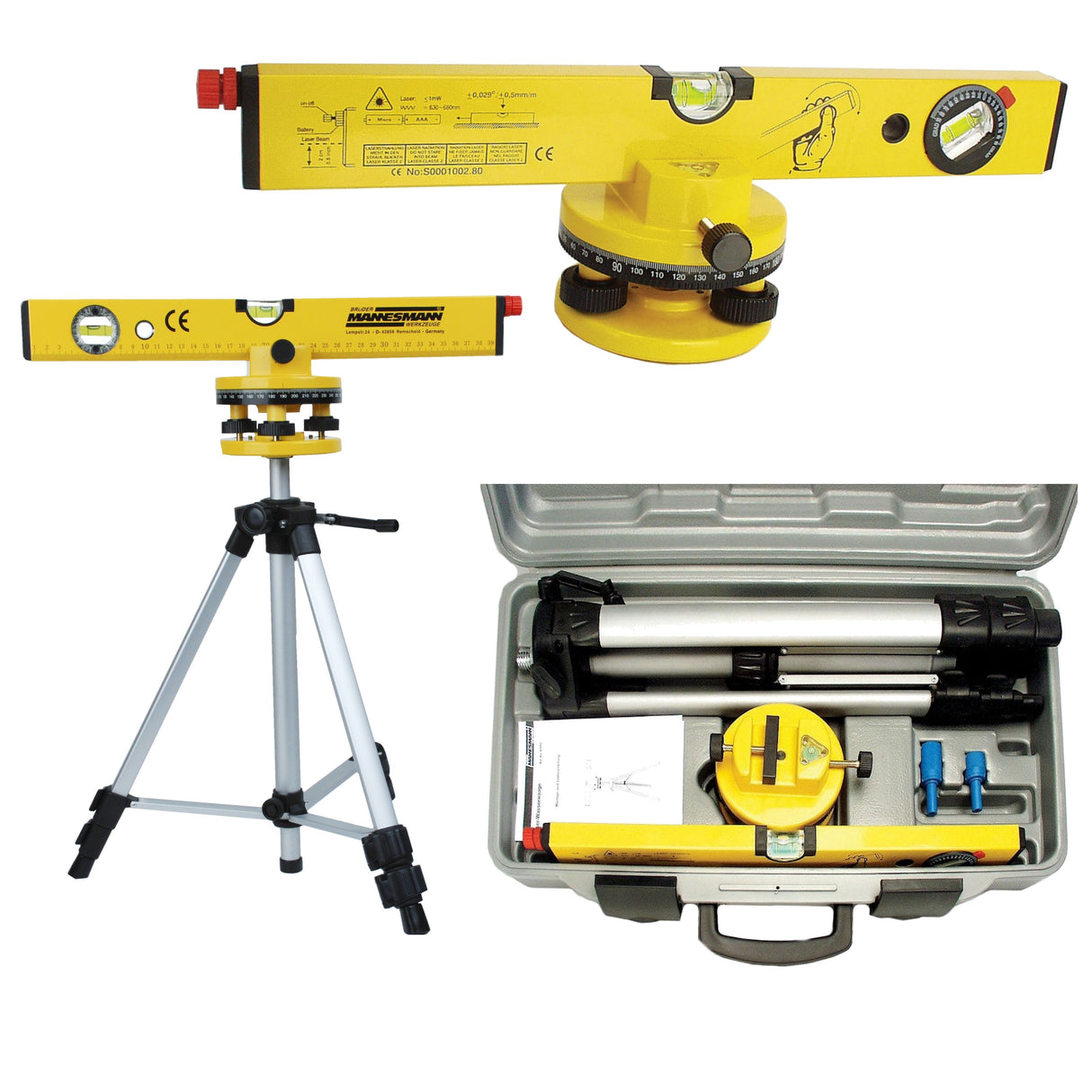 Brüder Mannesmann Laser Waterpas mit Stativ 81125
