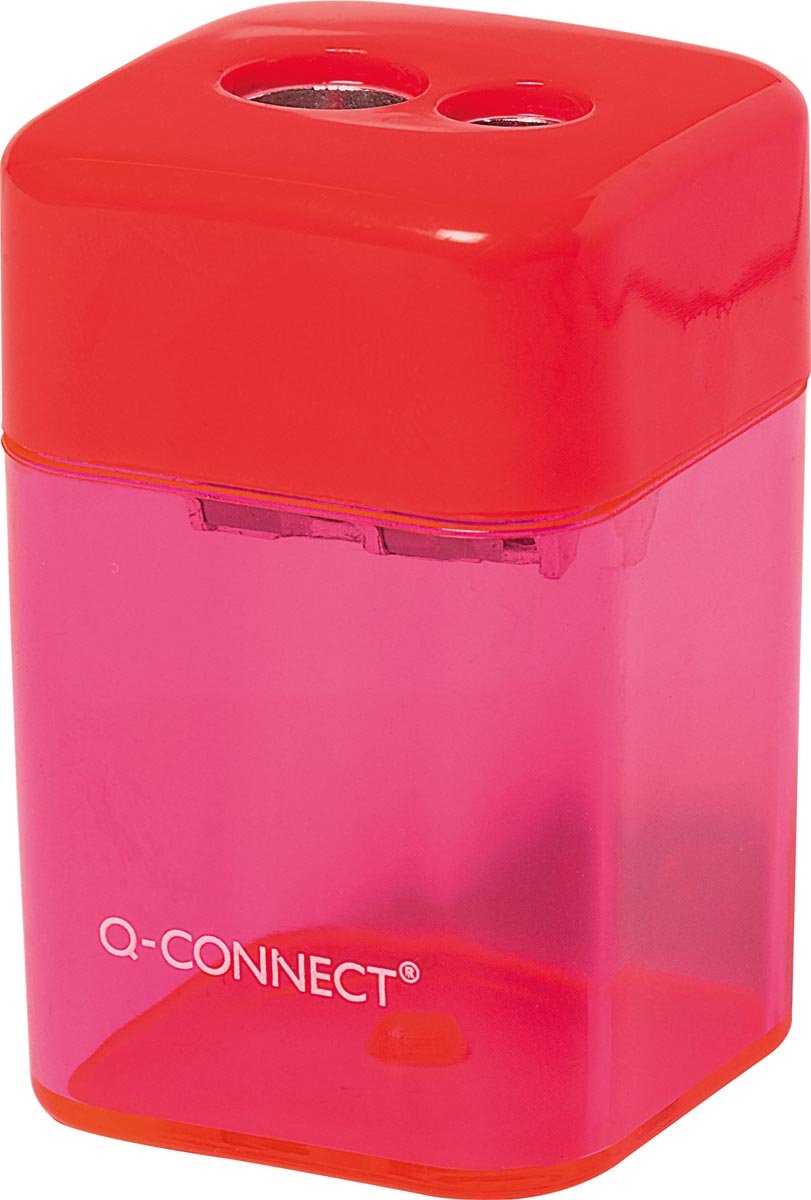 Q-Connect Bleistiftspitzer 2 Löcher, verschiedene Farben