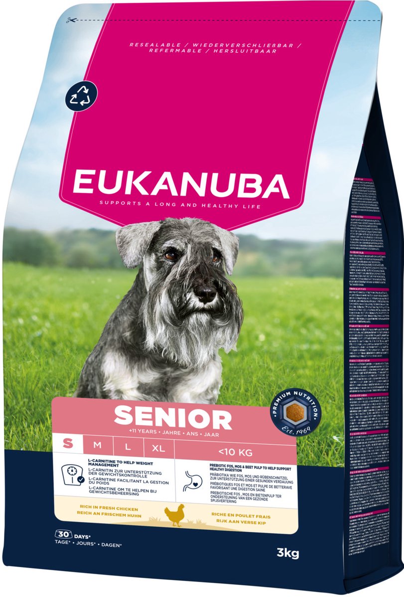 Eukanuba Senior Huhn kleiner Rassen – Hundefutter – 3 kg