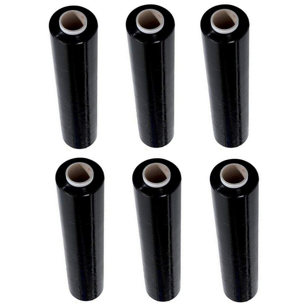 Basic Handwickelfolie 50cm x 300m 20mu schwarz 6 Rollen