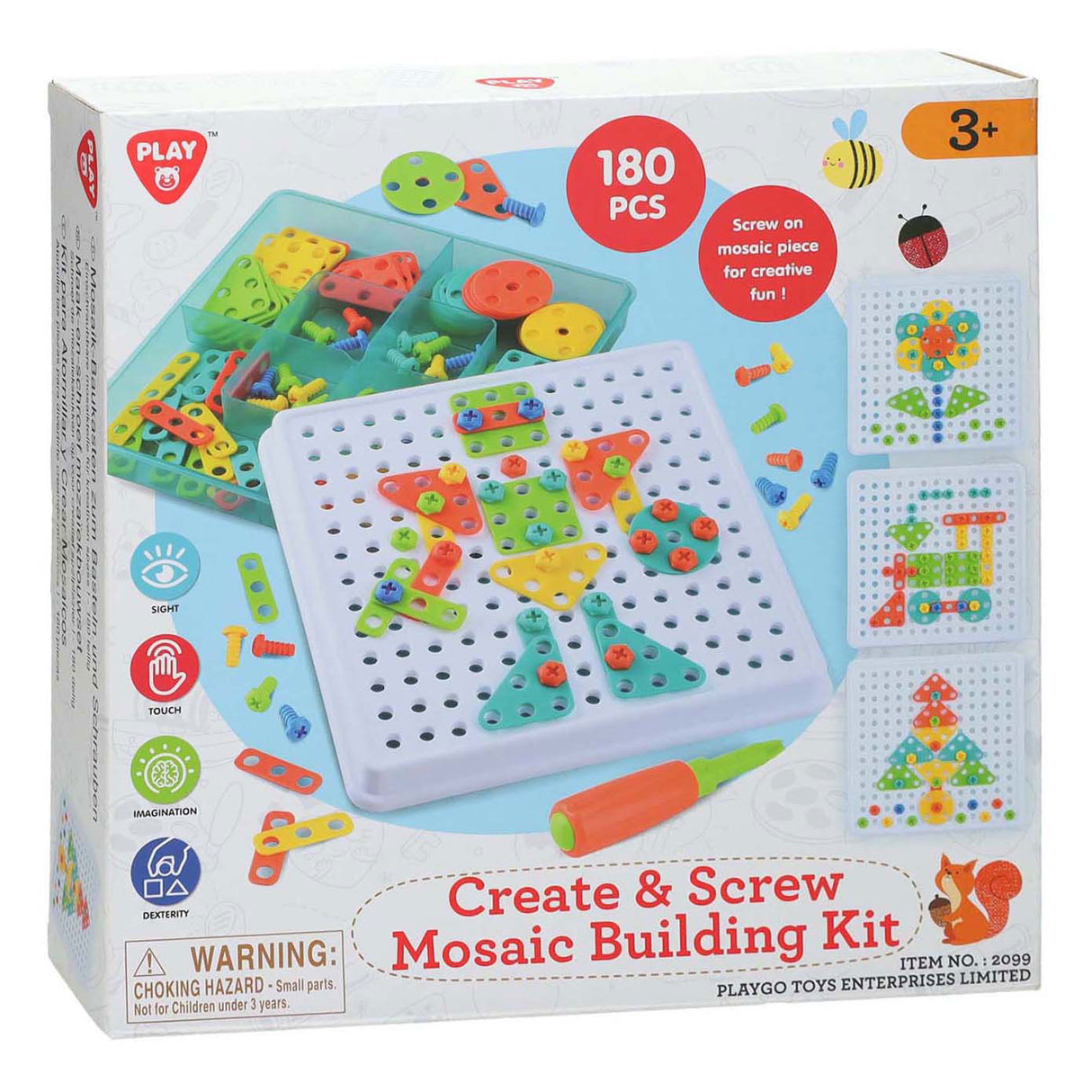 Playgo Baukasten-Mosaik – 180 Teile.