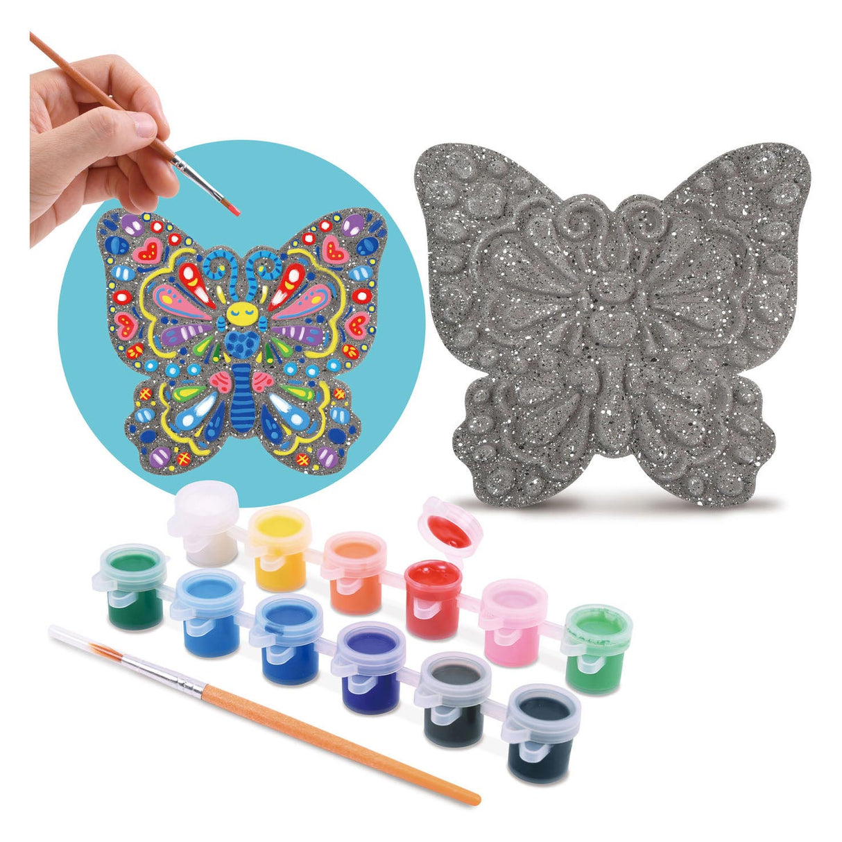 Playgo malen Sie Ihren eigenen Zementschmetterling – 14 Stück.