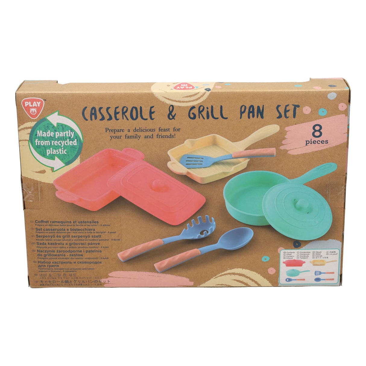 Playgo Bratpfannen- und Grillpfannen-Spielset – 8-teilig.
