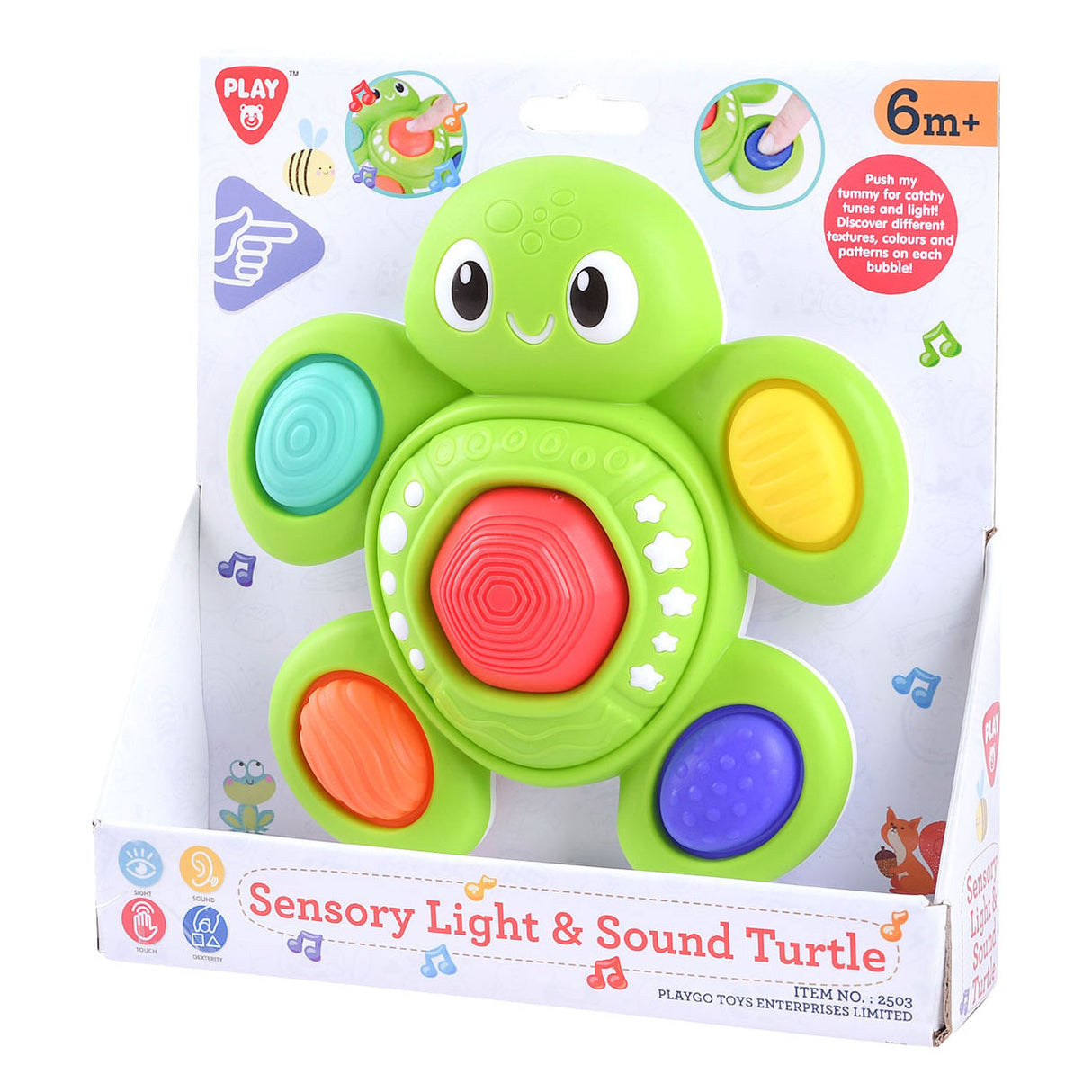 Playgo Baby-Sensorschildkröte mit Licht und Ton