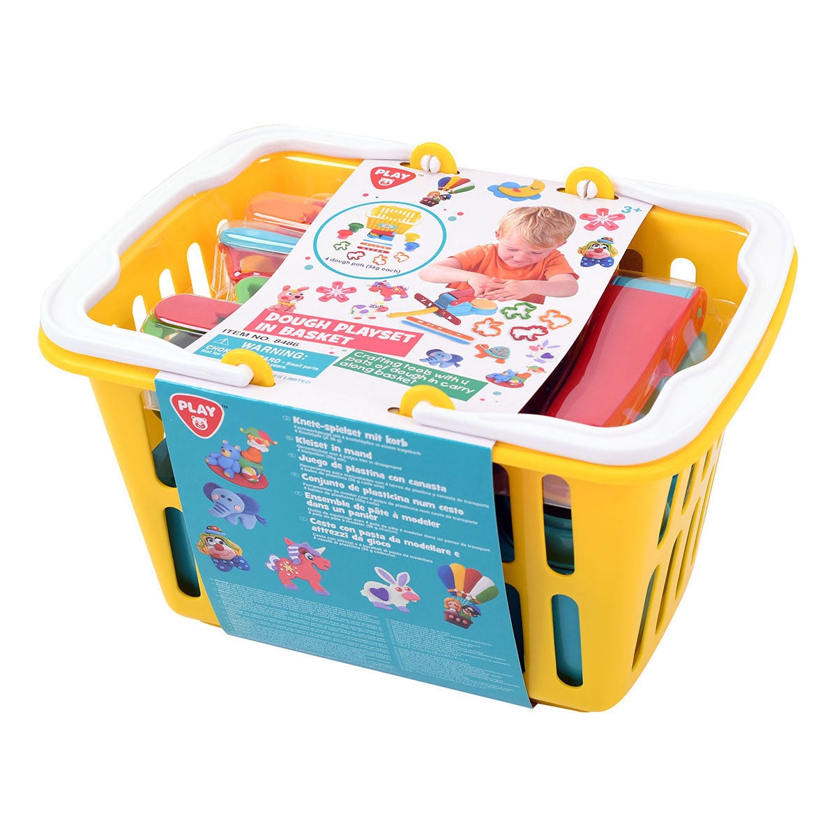 Playgo Tonset im Warenkorb – 4 Tontöpfe