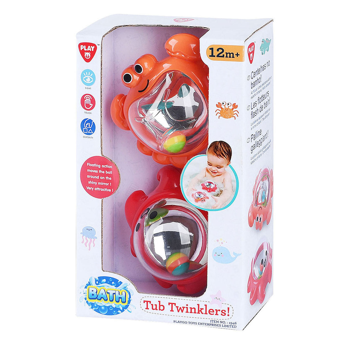 Playgo Badespielzeug Wanne Twinklers - Krabbe und Oktopus - 2 Stk.