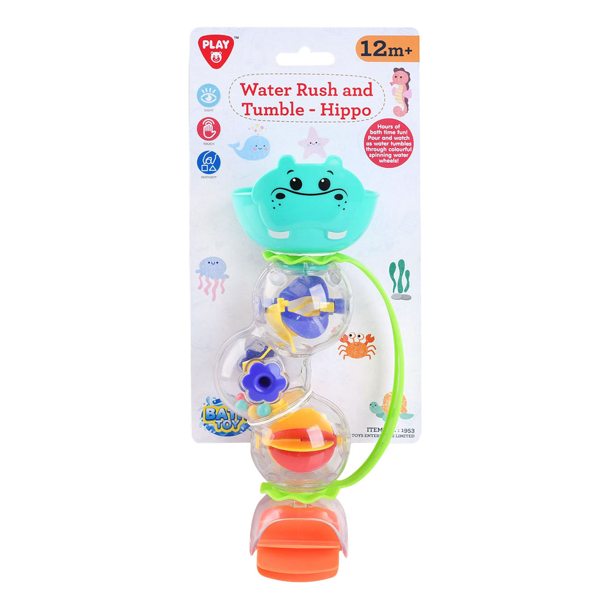Playgo Wassermühle Nilpferd mit Saugnäpfen
