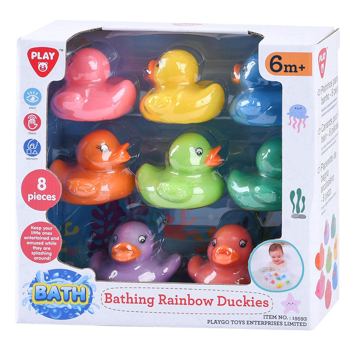 Playgo Regenbogen Gummienten - 8 Stk.