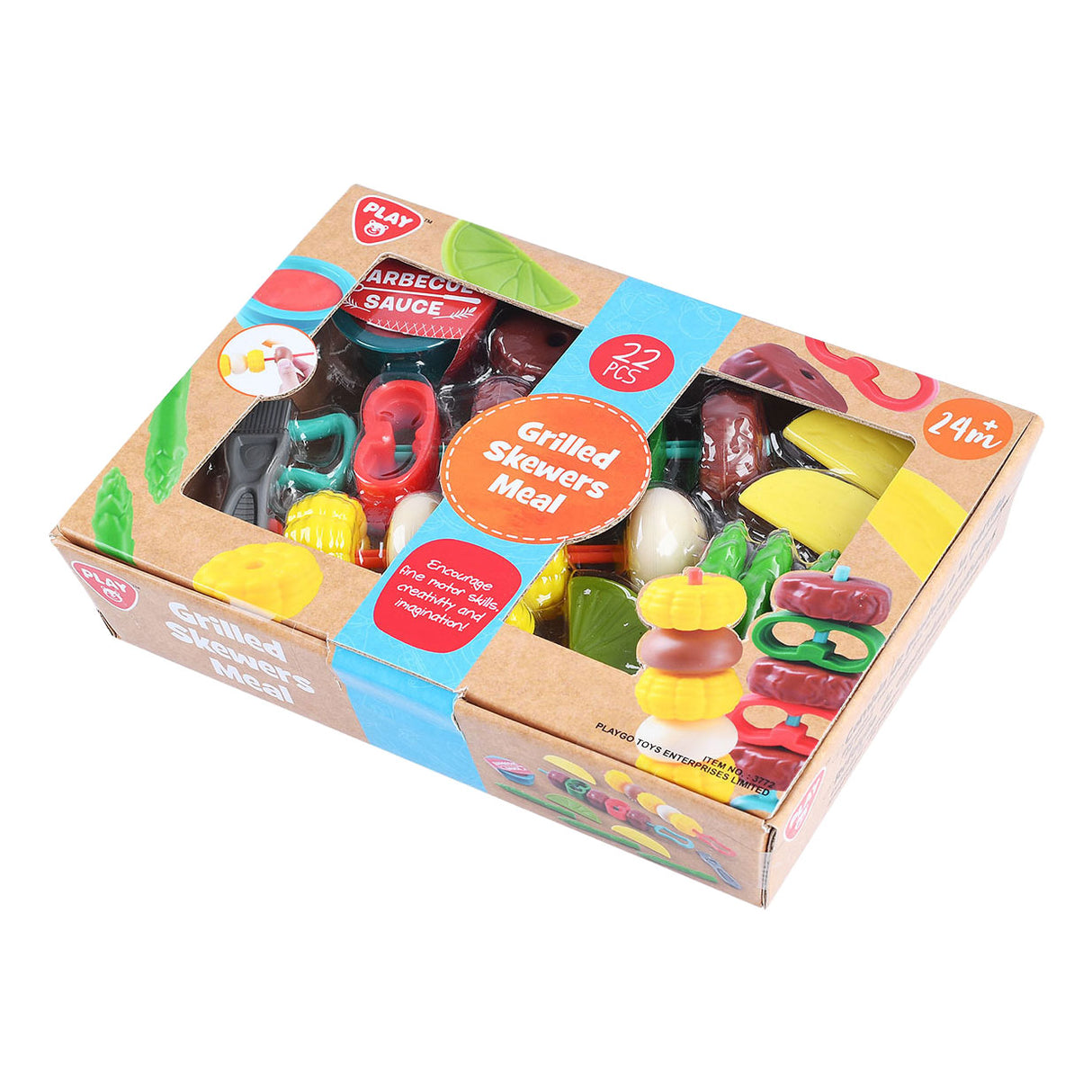 Playgo Toy Food Grillspieße Spielset – 22-teilig.