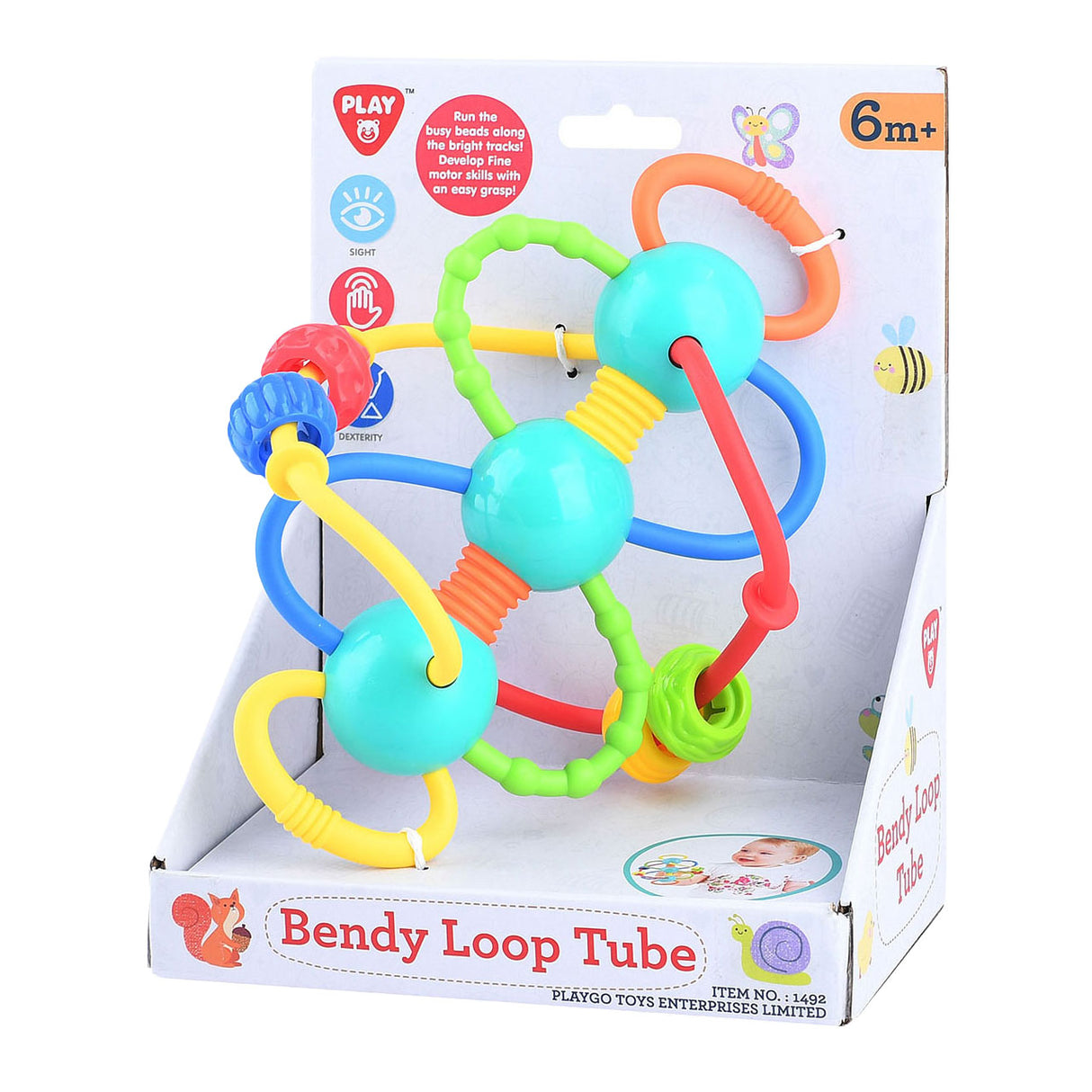 Playgo Babyspielzeug, gebogene Bögen mit Perlen