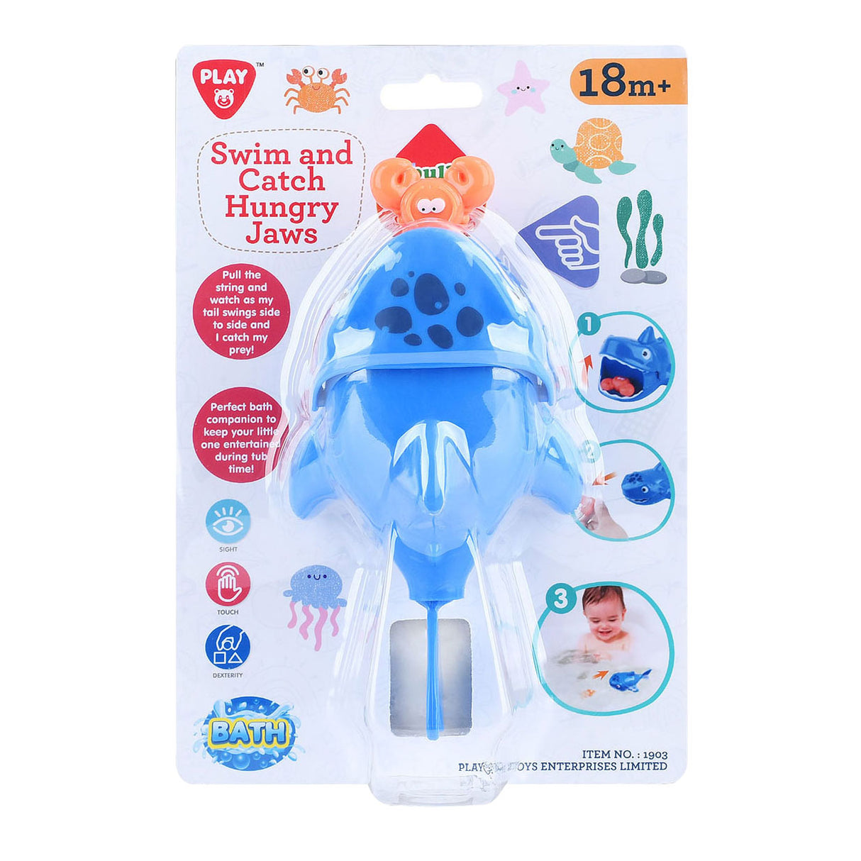 Playgo Badespielzeuge fangen und schwimmen hungrige Haie – 2 Stk.