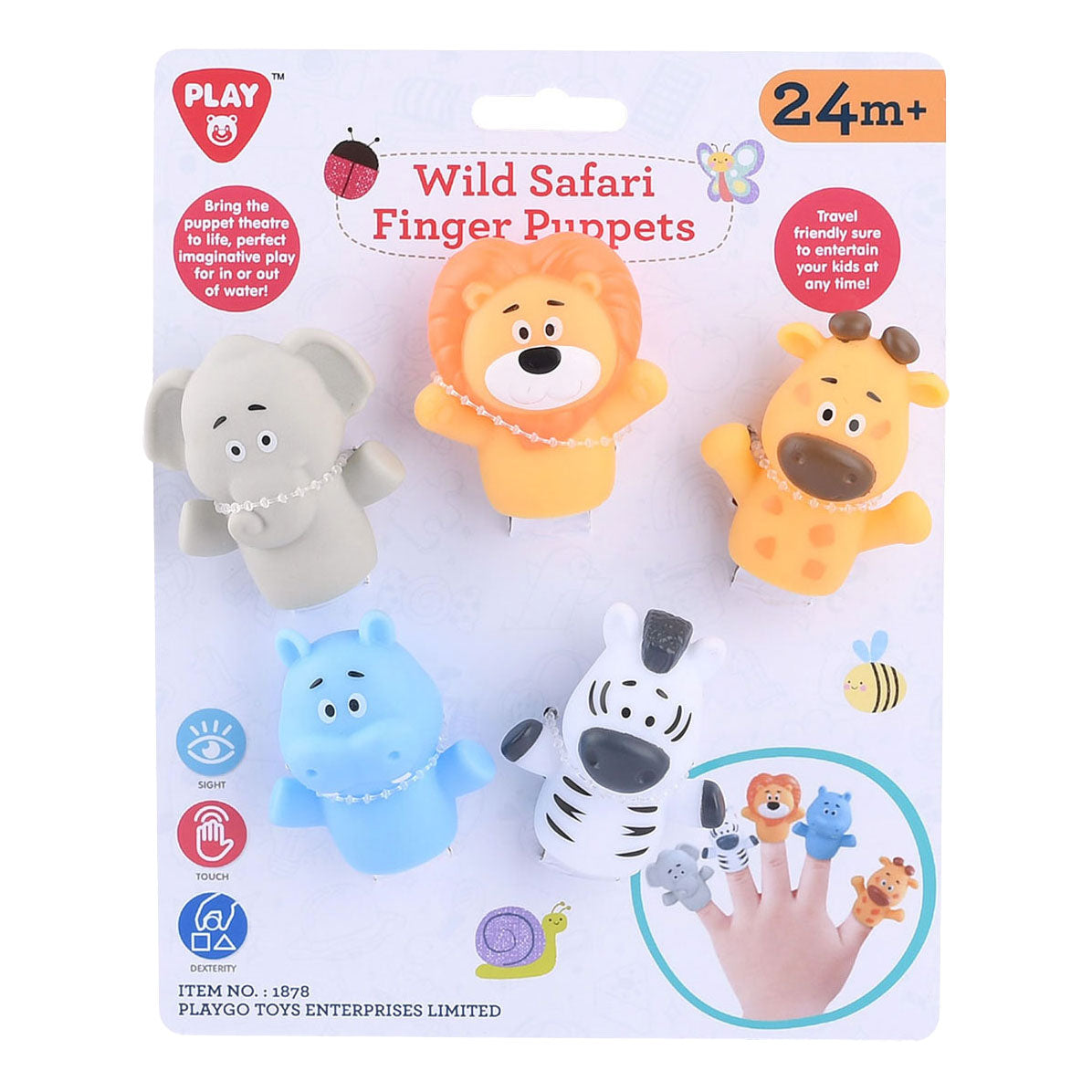 Playgo Fingerpuppen Wilde Safari - 5 Stk.