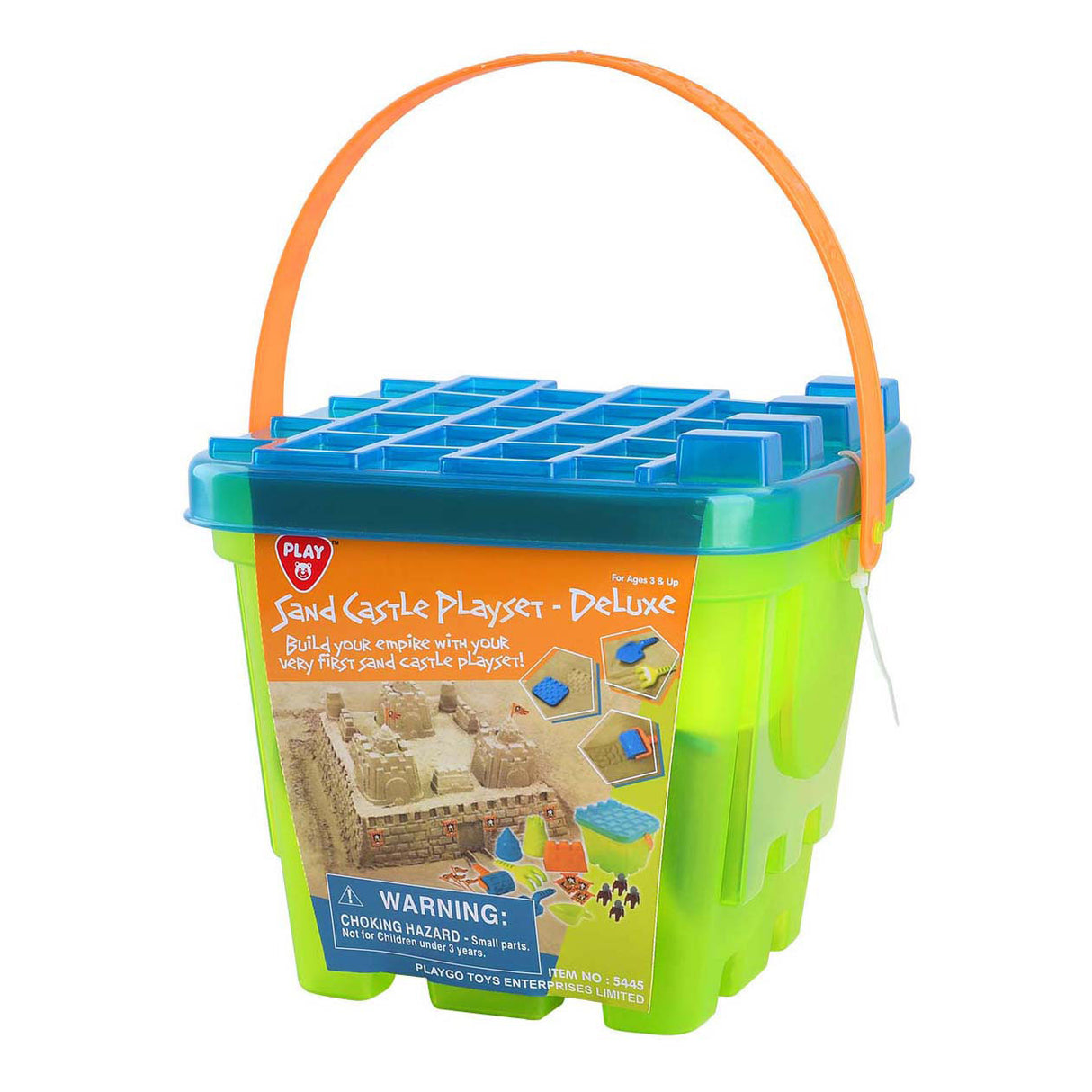 Playgo Strandset Burg mit Zubehör, 21-teilig.