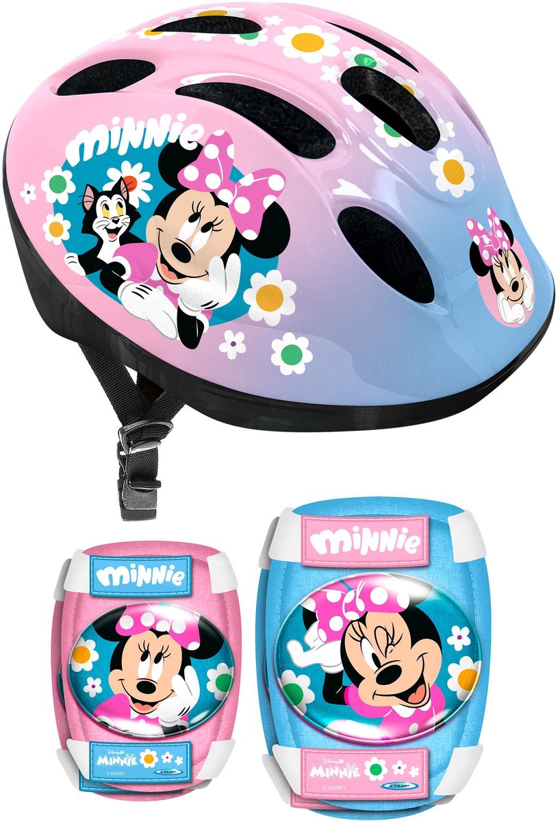Minnie-Maus-Helm und Ellenbogen-Knieschützer-Set – mn432507 – 50 56 cm