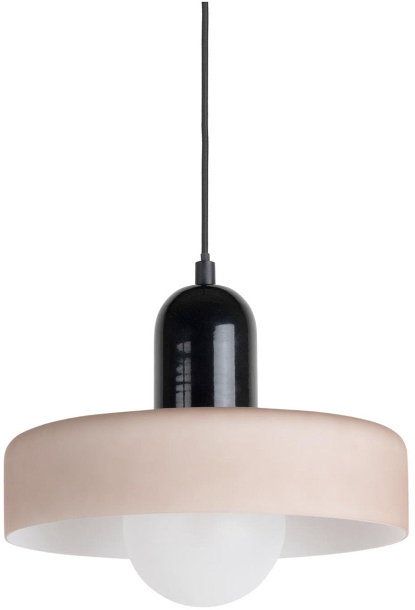 Leitmotiv hanglamp opaco grato - grijs - 25x25x23cm - modern - hanglampen eetkamer, slaapkamer, woonkamer