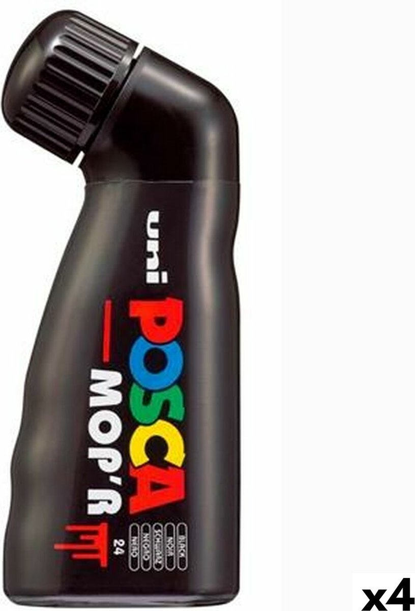 Markenloser Sans-Marque-Textmarker Posca Mop'R PC-22 Schwarz (4 Stück)