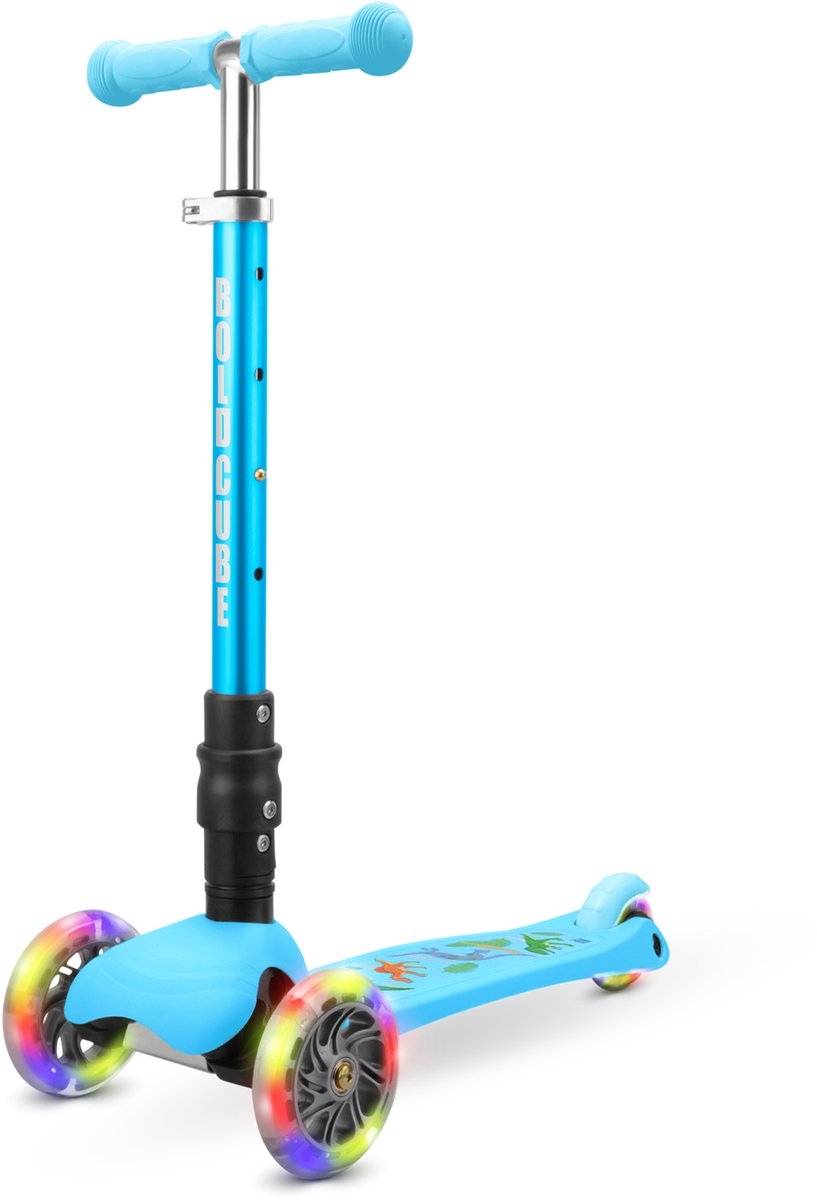 Boldcube Teeny Fold dreirädriger Roller – Dinosaurierblau