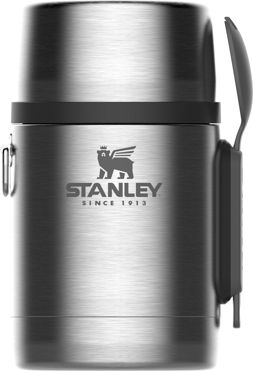 Stanley Adventure All-in-One-Lebensmittelbehälter mit Göffel 0,53 l – Thermos-Lunchbox hält 12 Stunden lang warm oder kalt – doppelwandige Isolierung – auslaufsicher – BPA-frei – Edelstahl