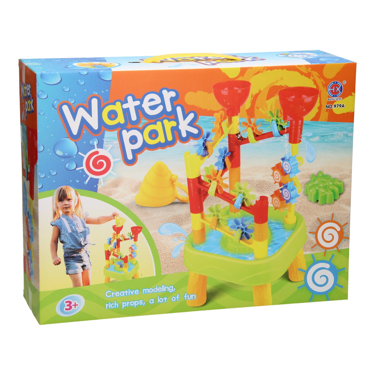 Wasserspielplatz mit Wassermühlen