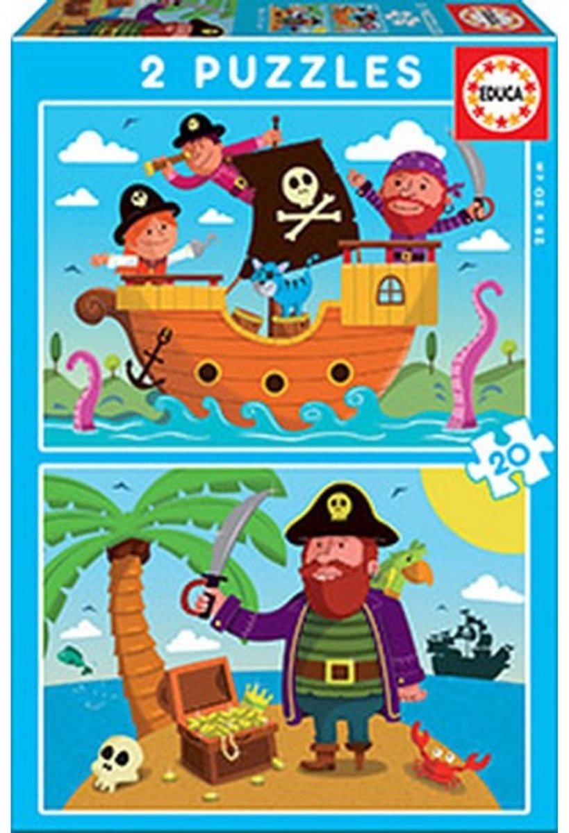 Educa - Puzzle - 2 x 20 Teile - Piraten