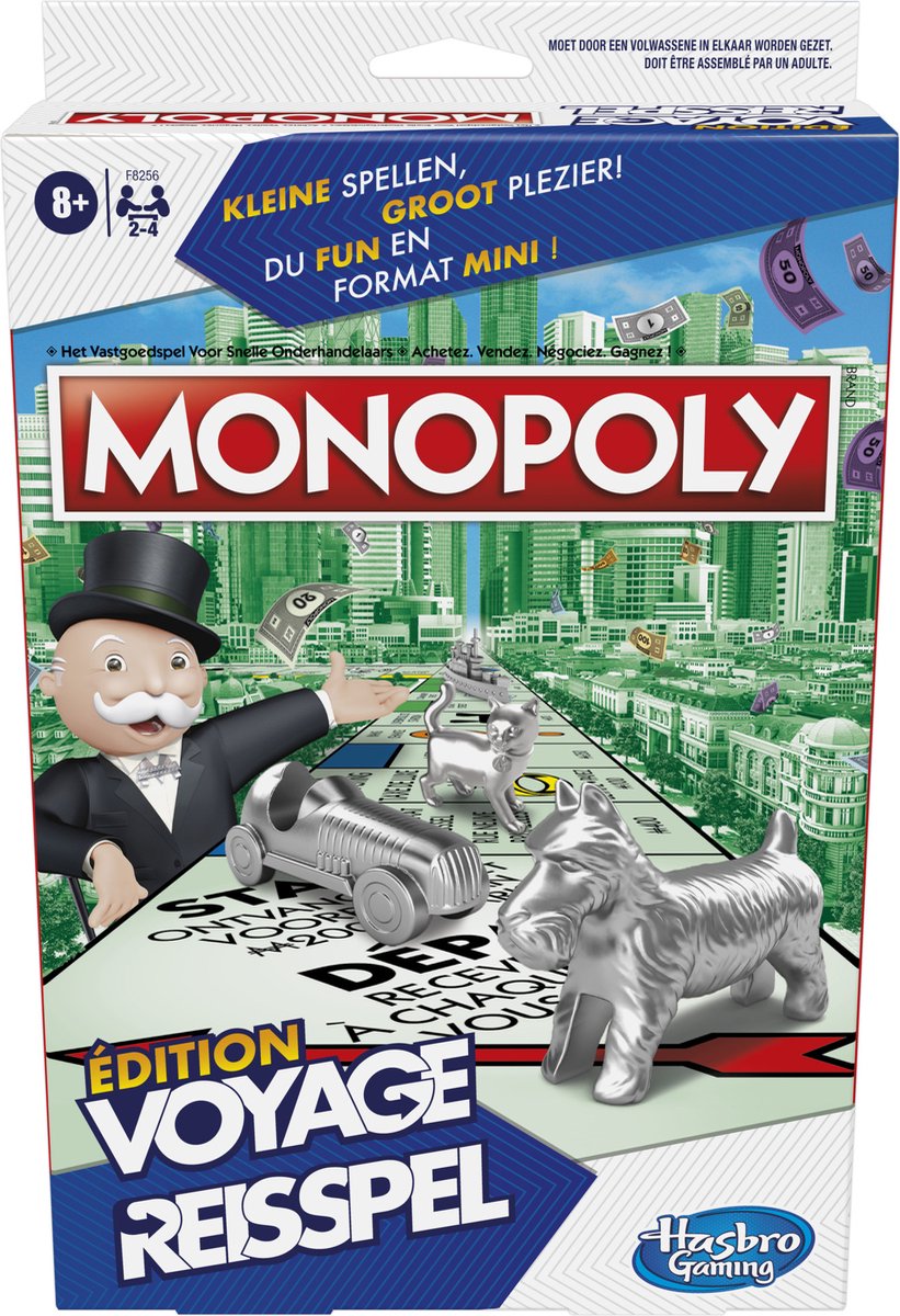 Hasbro gaming monopoly reisspel - belgische editie - gezelschapsspel