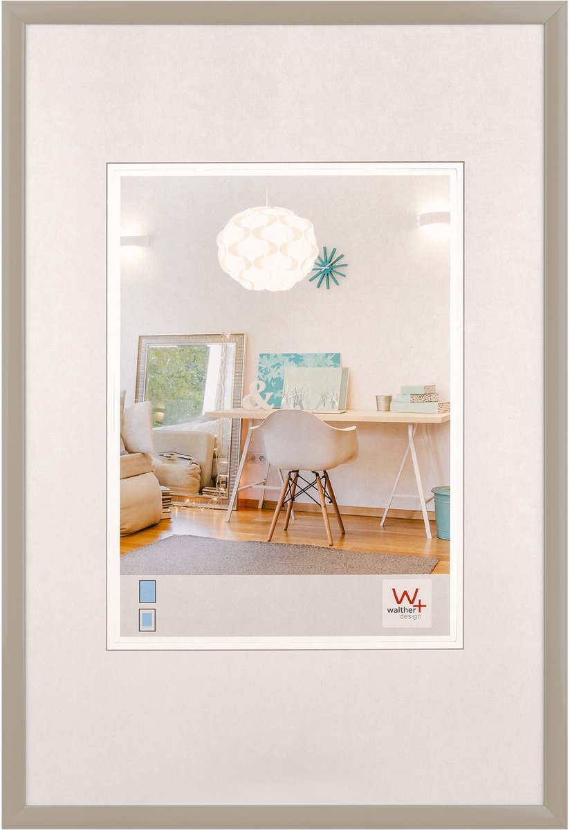 Walther New Lifestyle - Kunststoffrahmen - Fotogröße 40x50 cm - Grau