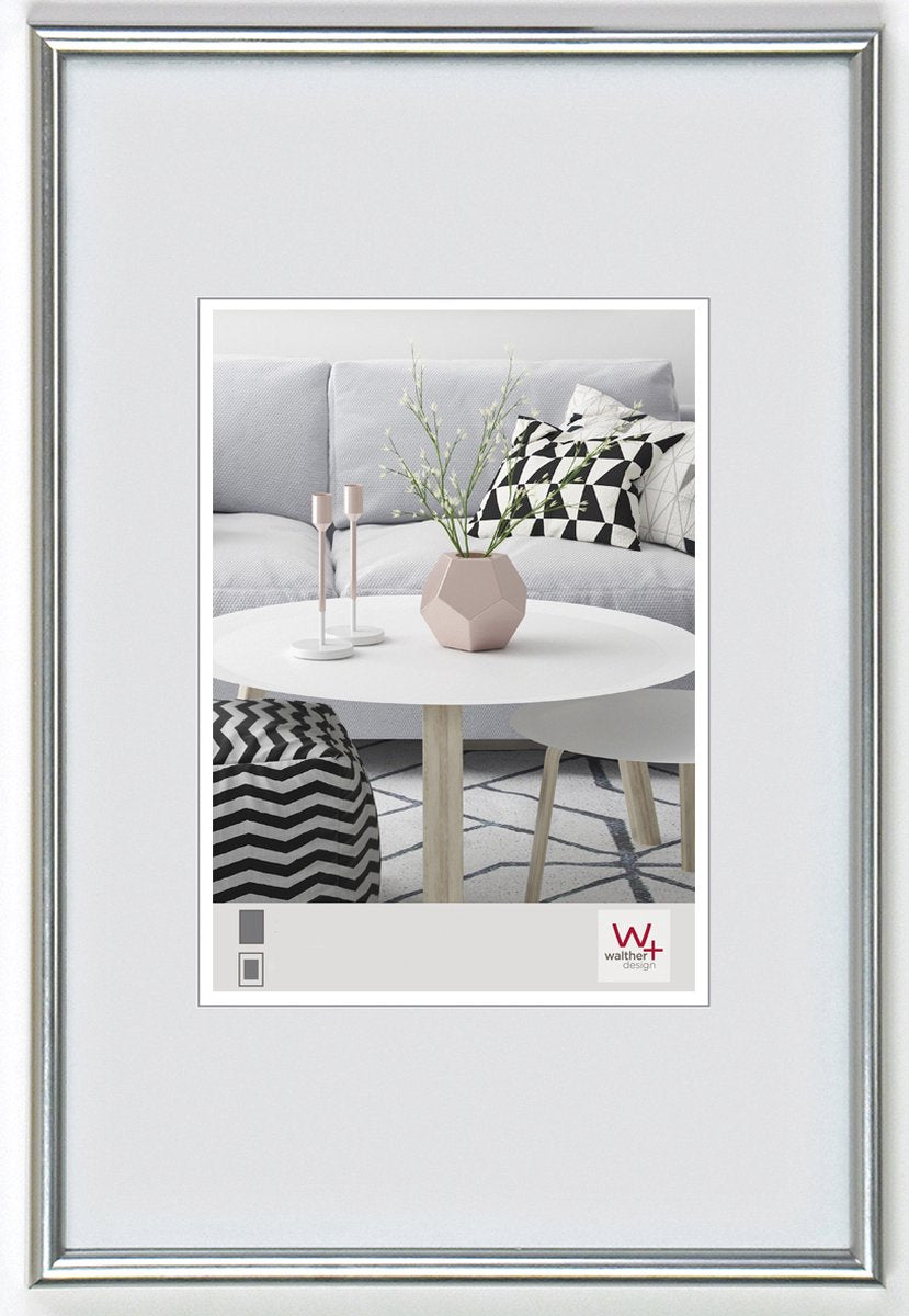 Walther Galeria - Kunststoffrahmen - Fotogröße 10x15 cm - Silber
