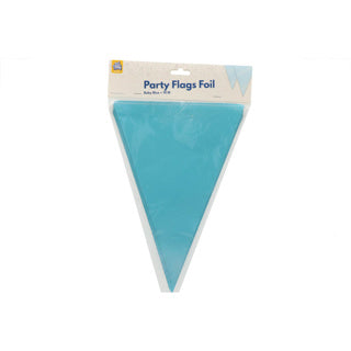 Party-Wimpelkette Babyblau | 6 Stück