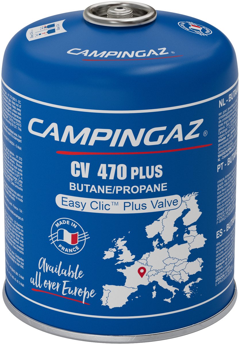 Campingaz cv470 plus Kartusche – Klicksystem – 450 Gramm Butan-Propan – Gas