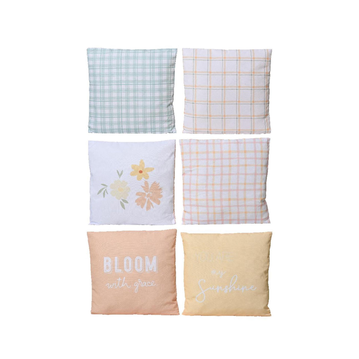 Decoris Kissen Polyester für den Außenbereich, 45 cm x B. 45 cm x H. 8 cm, mehrfarbig