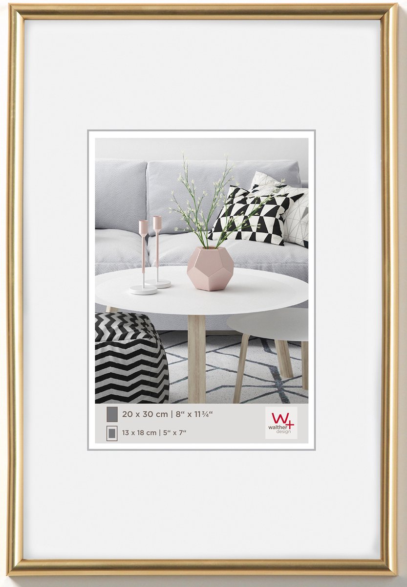 Walther Galeria - Kunststoffrahmen - Fotogröße 30x45 cm - Metallic-Gold