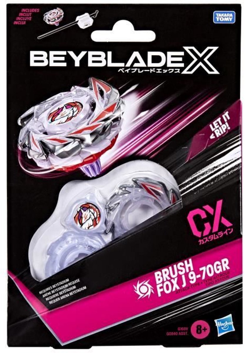 Beyblade x starter pack brush fox j 9-70gr cx starterpack - tol en launcher