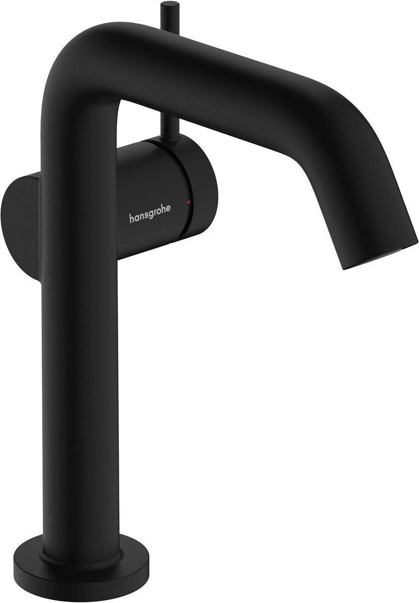 Hansgrohe tecturis s – Waschtischarmatur – Einhebelbedienung – Kaltstart energiesparend – ohne Ablaufgarnitur – 150 mm Größe – mattschwarz