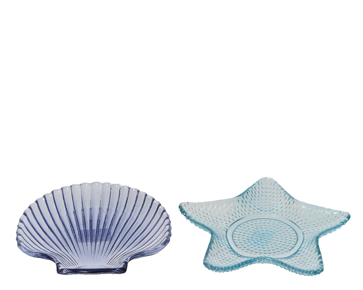 Decoris Tellerglas ø14cm Muschel oder Stern
