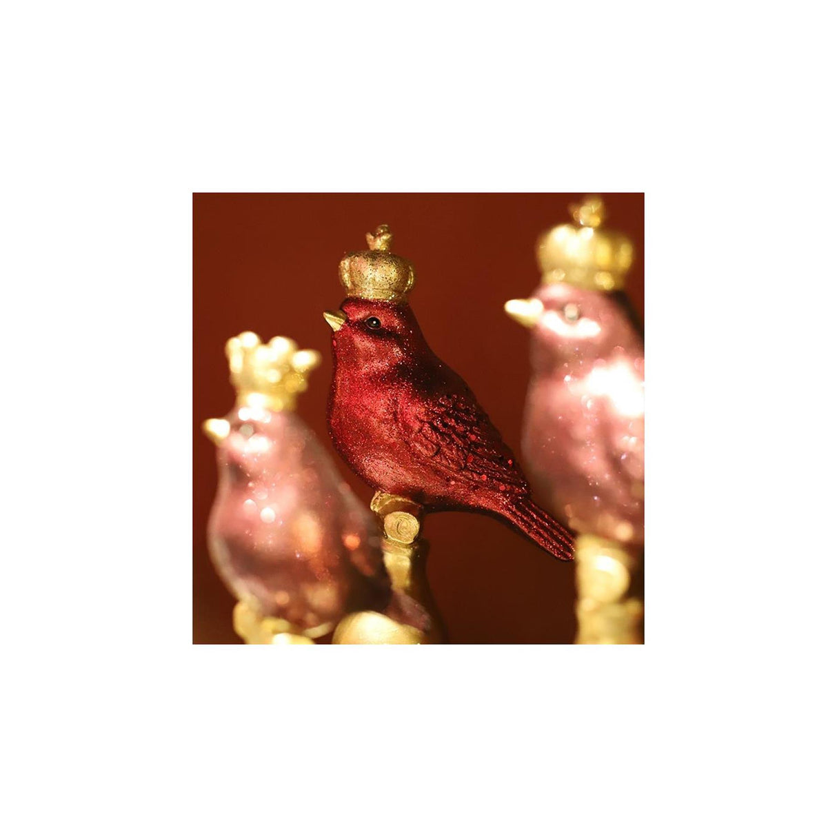 Country field countryfield beeld vogel op voet alfred cerise polystone 10,5x7,5x18cm