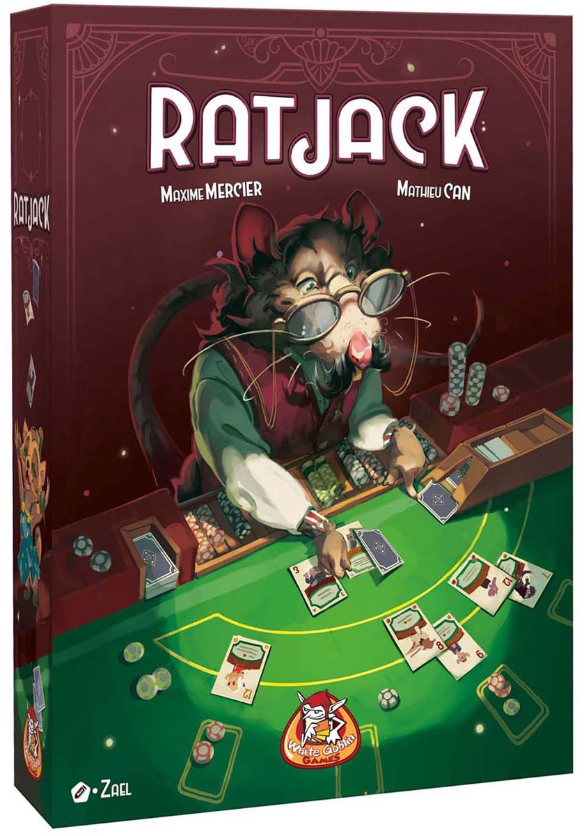 Weiße Koboldspiele – Ratjack – Kartenspiel – 2 bis 4 Spieler – 20 Minuten – ab 10 Jahren – flüssiges und interaktives Kartenspiel