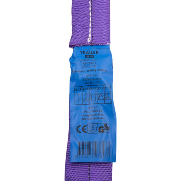 Anhängerausrüstung Rundschlinge 1 Tonne 2 Meter