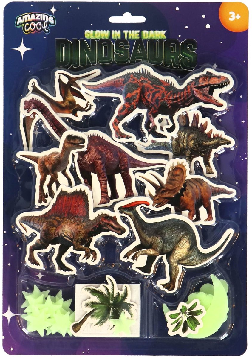 Erstaunlich cooles Dino-Set, das im Dunkeln leuchtet | 6 Stück
