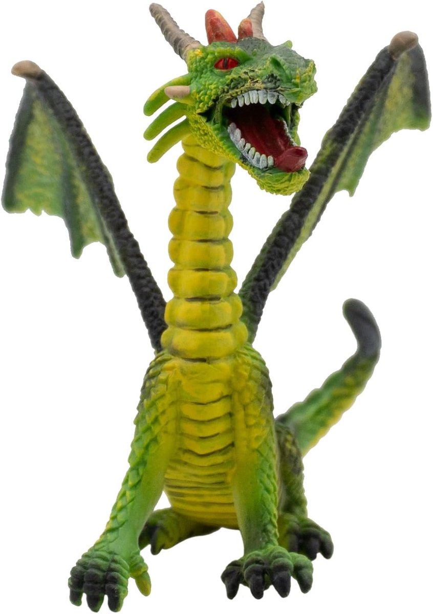 Bullyland 75593 – sitzender grüner Drache – ca. 8,7 cm – fantasievolle und detaillierte Spielfigur – ideal zum Märchenspiel, zur Dekoration oder als kleines Geschenk für Kinder ab 3 Jahren
