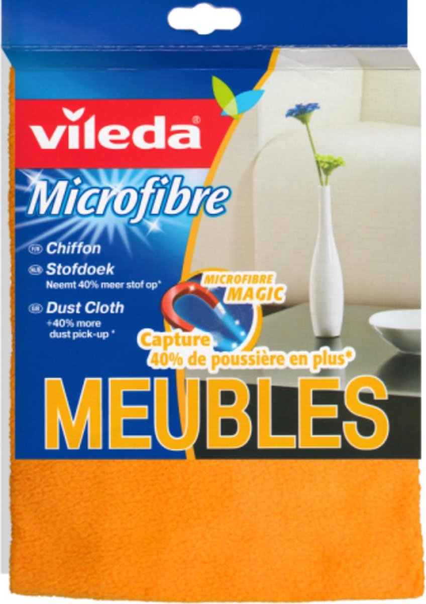Vileda Staub-Serie – elektrostatischer Staubwedel – 30 x 40 cm – Polyester-Mikrofaser